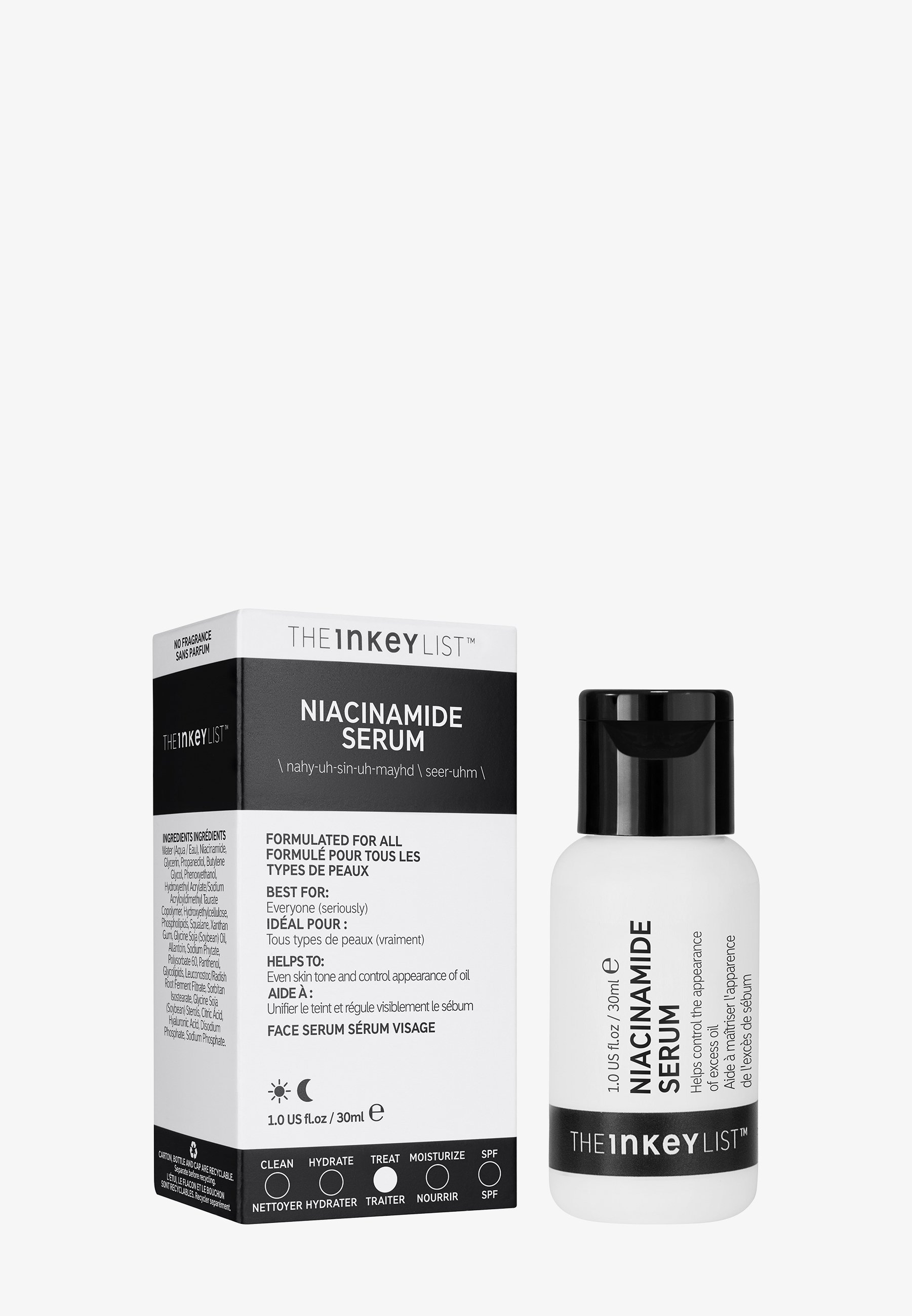 The INKEY List Niacinamid Serum 10% – 30 Ml, Für ölige Haut | Reduziert Unreinheiten & Rötungen | Vegan