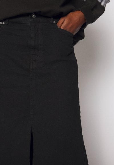 Proenza Schouler White Label MIDI SKIRT - Fustă în formă de A - black