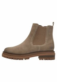 s.Oliver CHELSEA - Botines con plataforma - taupe