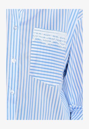 LolaLiza, STRIPED SHIRT WITH MACRAMÉ POCKETS STRIPED SHIRT WITH MACRAMÉ POCKETS - Camicia - blue pastel