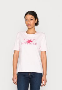 Tommy Hilfiger FLORAL TEE - T-shirt estampada - pastel pink