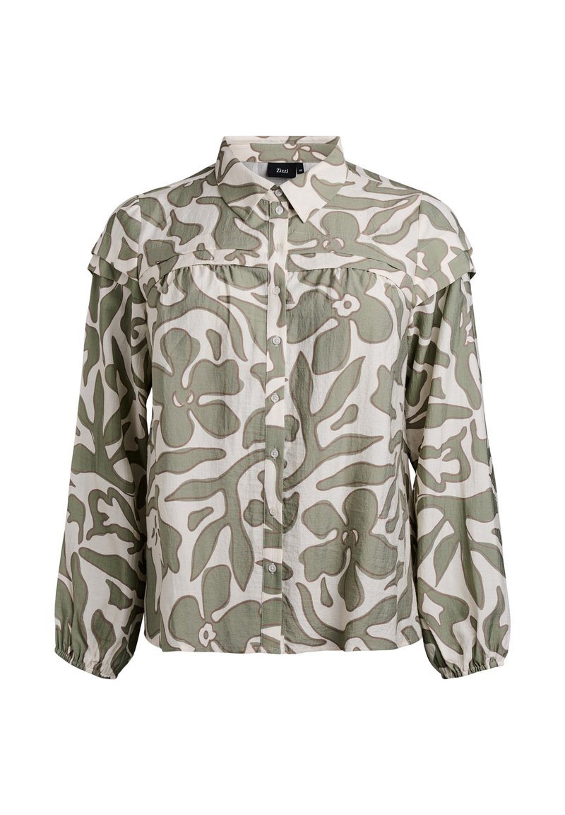 Zizzi Overhemdblouse lichtgroen