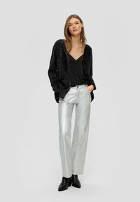 s.Oliver OPEN  MET EFFECT - Vest - schwarz