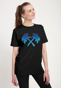 Henry Tiger FADE CROSS PALMS - T-shirts print - black