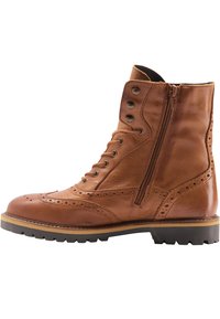 DreiMaster Botines con cordones - cognac