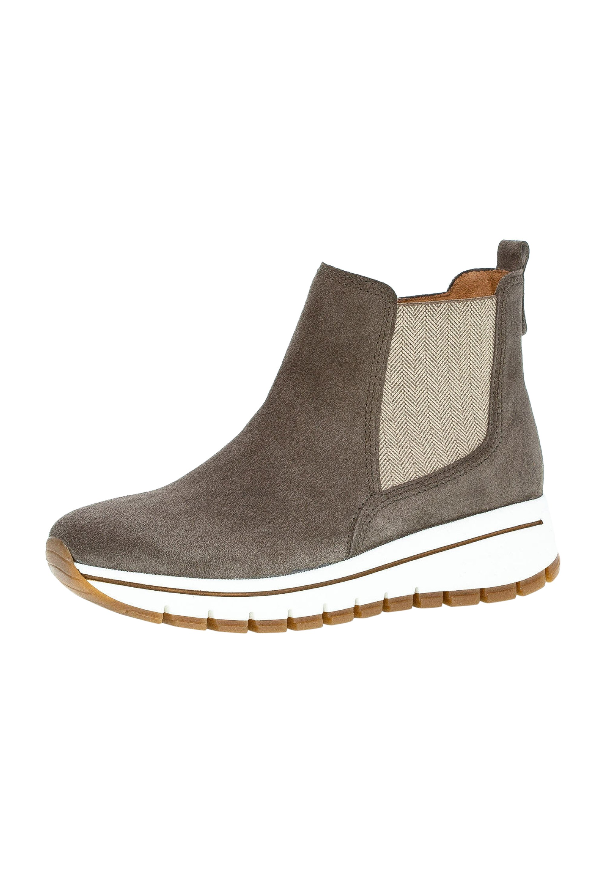 Chelsea Boot Gabor Plateau Stiefel Beige Plateaustiefel Beige