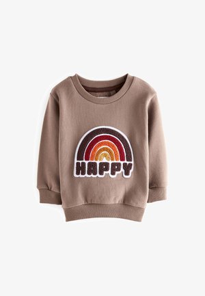 BOUCLÉ CREW NECK - Sudadera - brown