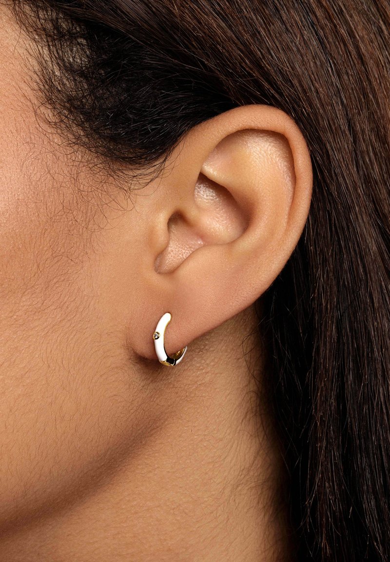 Singularu ARO SPARK SKY ENAMEL - Pendientes - white oro