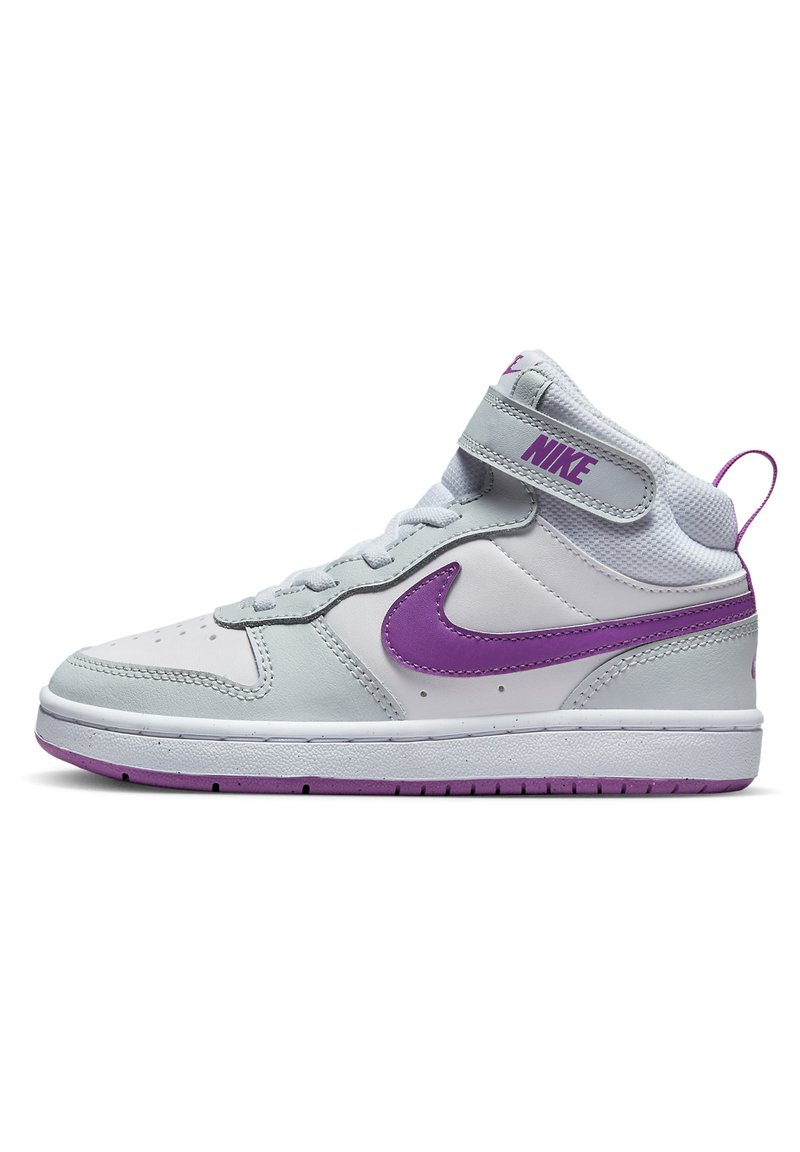 Nike Sportswear COURT BOROUGH MID 2 UNISEX - Sapatilhas de cano alto - pure platinum/vivid purple/white/mint foam
