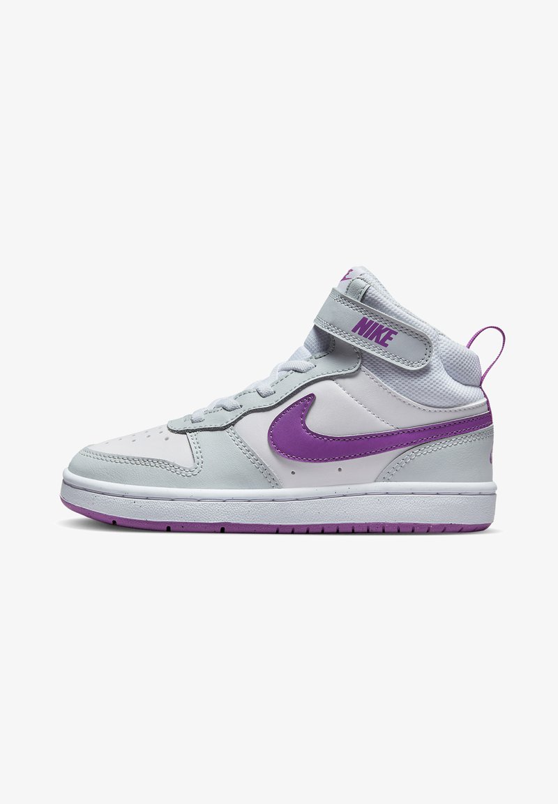Nike Sportswear COURT BOROUGH MID 2 UNISEX - Sapatilhas de cano alto - pure platinum/vivid purple/white/mint foam