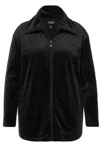 Ulla Popken Mikina na zip - black