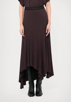SANDY - Maxiskjørt - chocolate plum