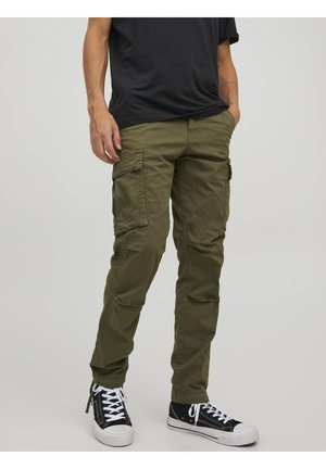 Pantalones cargo - mottled olive