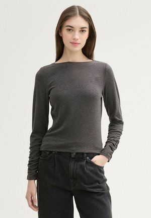 TOM TAILOR DENIM U-BOOT AUSSCHNITT - Longsleeve - shale grey melange