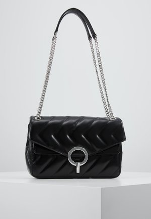 QUILTED CHAIN SHOULDER BAG - Kézitáska - black
