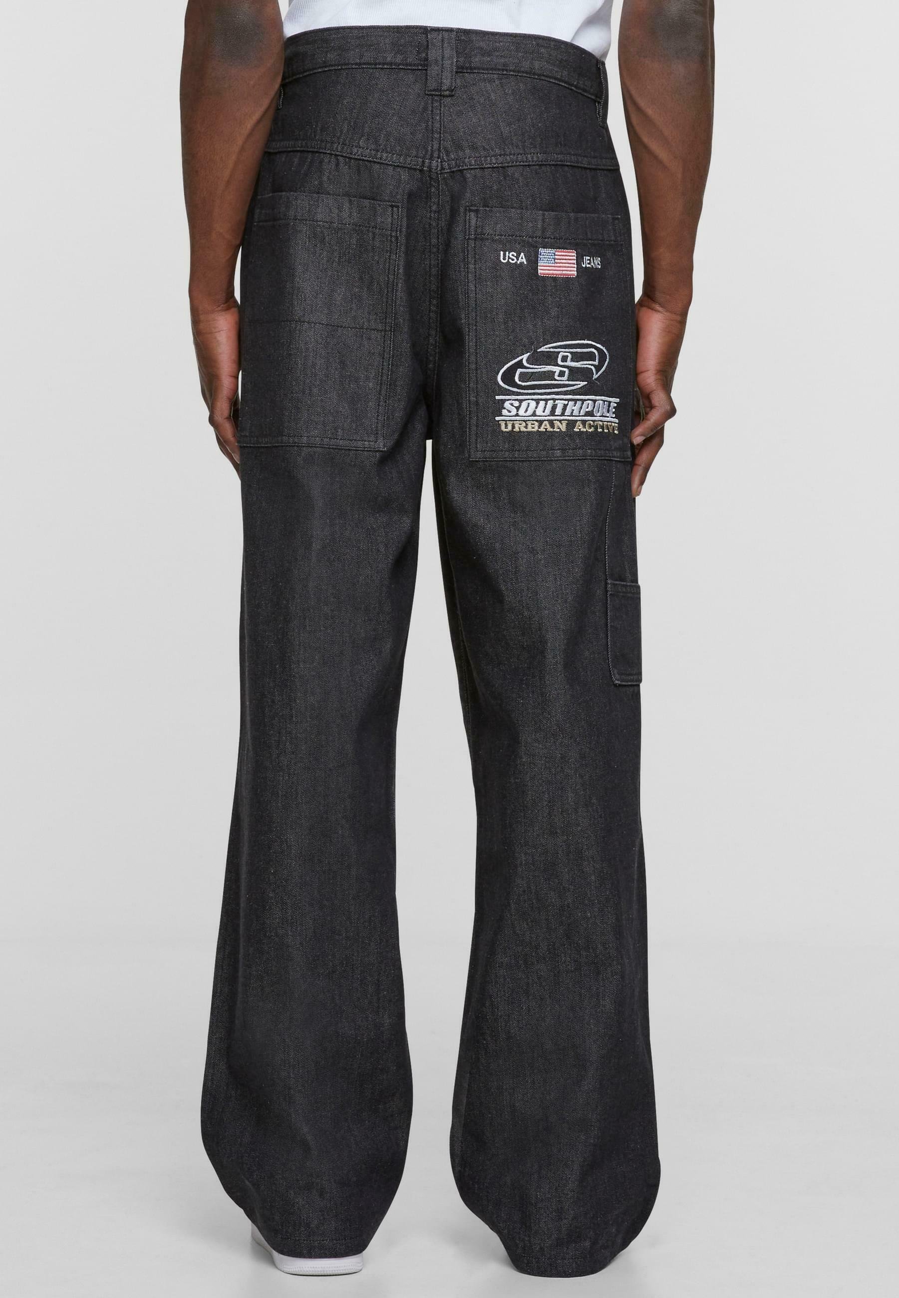 Southpole Relaxed fit jeans - raw black/black - Zalando