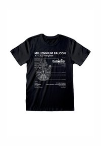 Henry Tiger STAR WARS MILLENIUM SKETCH - Triko s potiskem - black