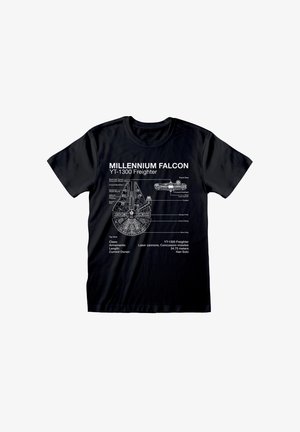 Henry Tiger STAR WARS MILLENIUM SKETCH - Triko s potiskem - black