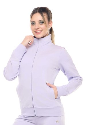 LEONE 1947, WOMAN HIGH COLLAR NEW BASIC - Sweat zippé - orchid bouquet