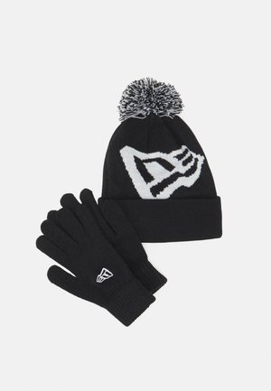 KIDS GLOVE AND SET UNISEX - Čepice - black