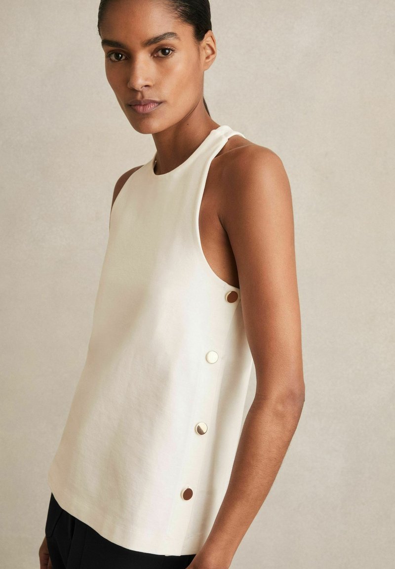 Reiss REGULAR FIT - COSMO SIDE SLEEVELESS - Top - ivory