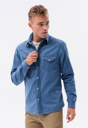 LONG SLEEVE PRESS STUDS - Hemd - blue denim