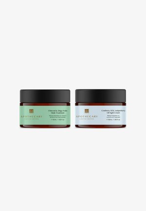 Dr Botanicals NIGHT MOISTURISER CREAM & SUPERFOOD TREATMENT MASK SET 50ML - Skincare set - green