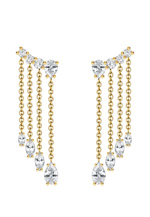 WASSERFALL MIT STEINEN - Ohrringe - gelbgoldfarben weiß gold
