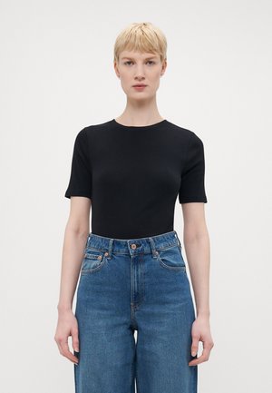 MODERN CREW SOLID - Basic T-shirt - true black