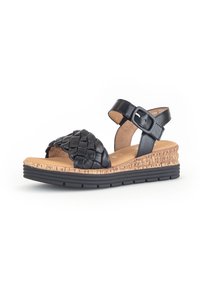 Gabor Keilsandalette - schwarz