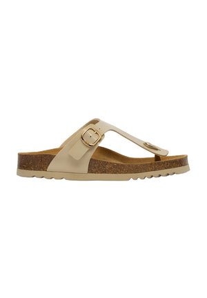 FLIP FLOPS NICOLE - T-bar sandals - beige