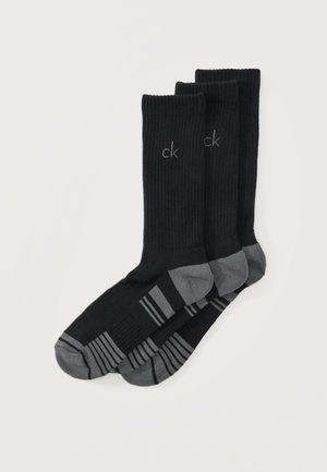 TECH CREW SOCK 3 PACK - Športové ponožky - black/grey