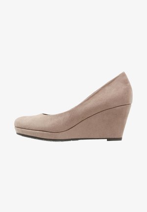 Tamaris, Escarpins à plateforme - taupe