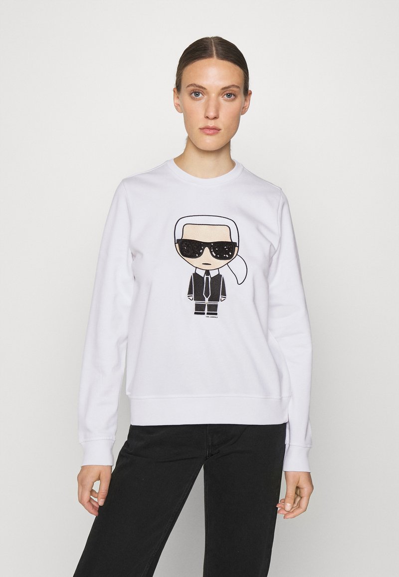 Damen Sweatshirts | KARL LAGERFELD IKONIK Sweatshirt white/weiß - PY08956 Damen Sweatshirts | KARL LAGERFELD IKONIK Sweatshirt white/weiß - PY08956