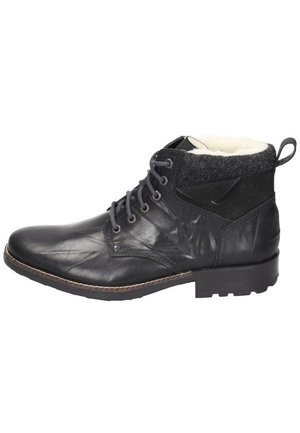 Schnürstiefelette - black