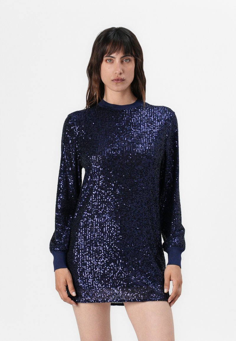 AllSaints Cocktailjurk donkerblauw AllSaints Cocktailjurk donkerblauw