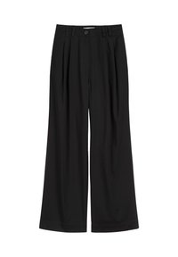 WEITE BUNDFALTEN - Pantalon classique - black