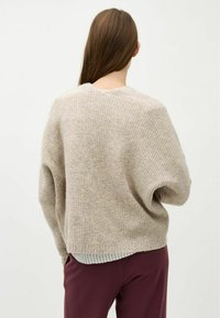 mbyM AXANE-M - Strickjacke - light taupe melange
