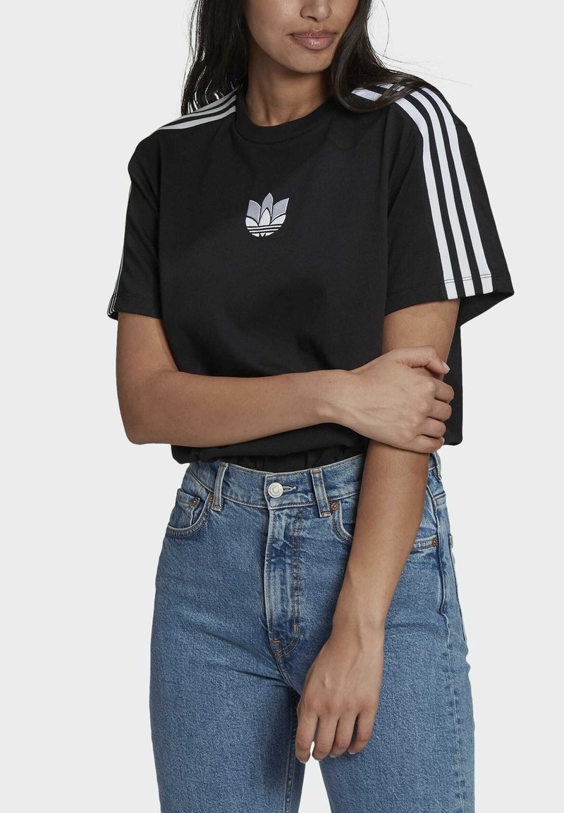 adidas Originals LOOSE FIT TEE Tshirt imprimé black/noir ZALANDO.BE
