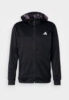 TRAIN ESSENTIALS CAMO FULL ZIP - Chaqueta de entrenamiento - black