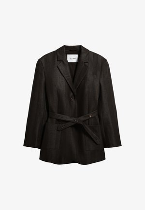 IVY OAK, IOJEANETTE LANE BLAZER OVERSIZED BLAZER WITH BELT - Lühike jakk - dark brown