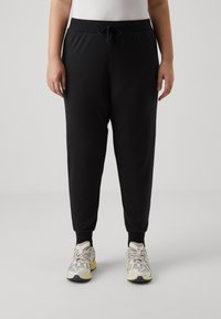 Even&Odd Curvy - Tracksuit bottoms - black Thumbnail Image 1