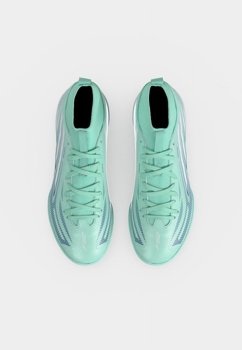 adidas F50 SPARKFUSION LEAGUE MID CUT TURF KIDS UNISEX - Botines de fútbol para césped - clear mint/footwear white/solar purple — photo 5