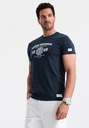 Ombre Print T-shirt - navy blue