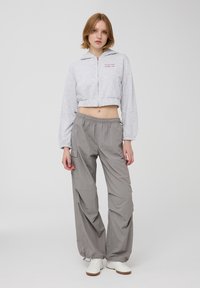 Terranova Felpa con zip - grigio chiaro melange