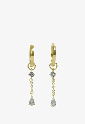 SNÖ of Sweden, TRINITY CHAIN PENDANT RING EAR - Earrings - g clear