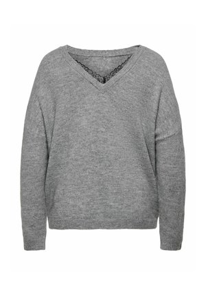 ONLY Carmakoma Jumper - light grey melange