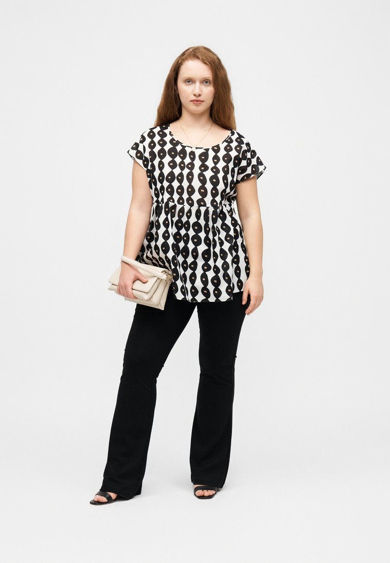 Loose-Fit v-Neck cotton shirt White Persona by marina rinaldi - Women | Place des Tendances