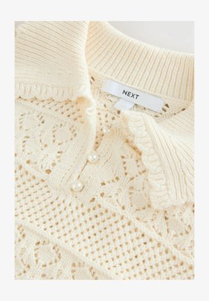 Next REGULAR FIT - PEARL BUTTON UP STITCH  - Polo - white ecru