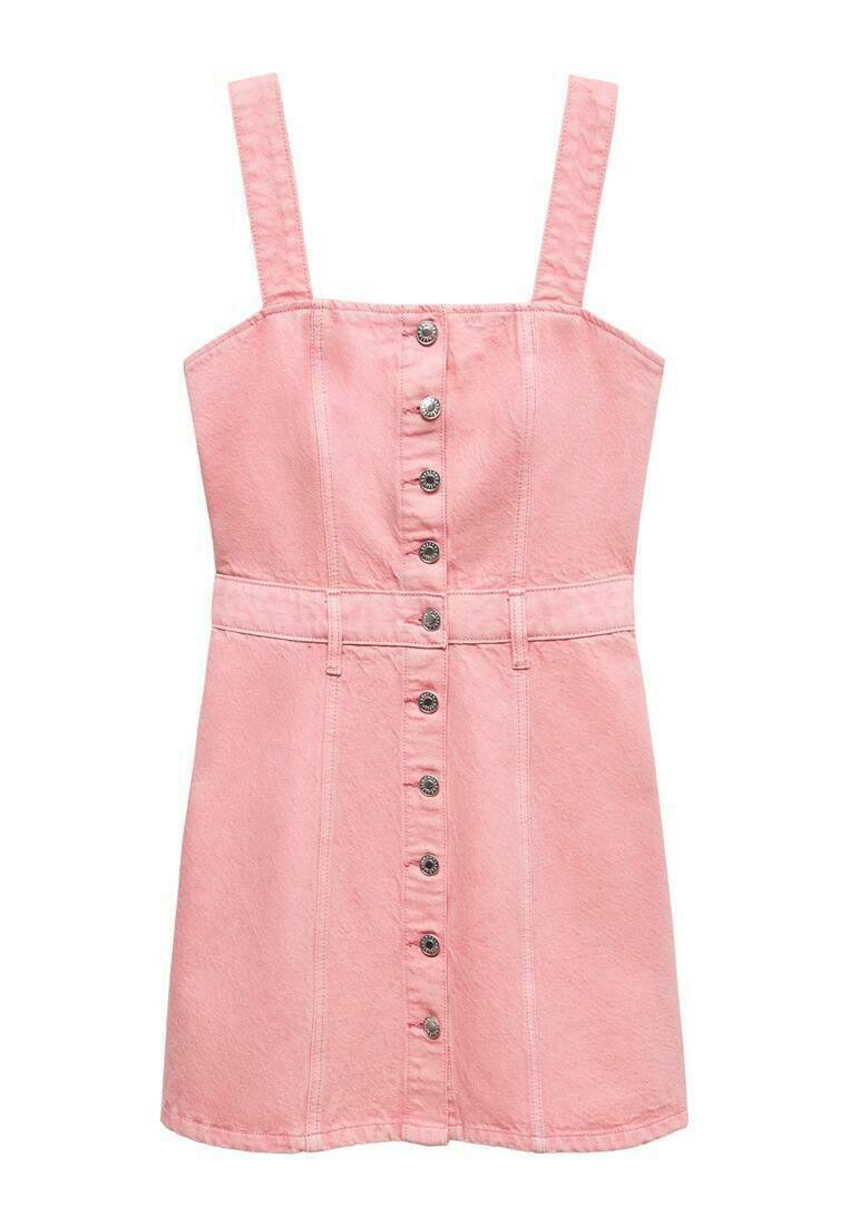 Mango Jeansjurken neonroze